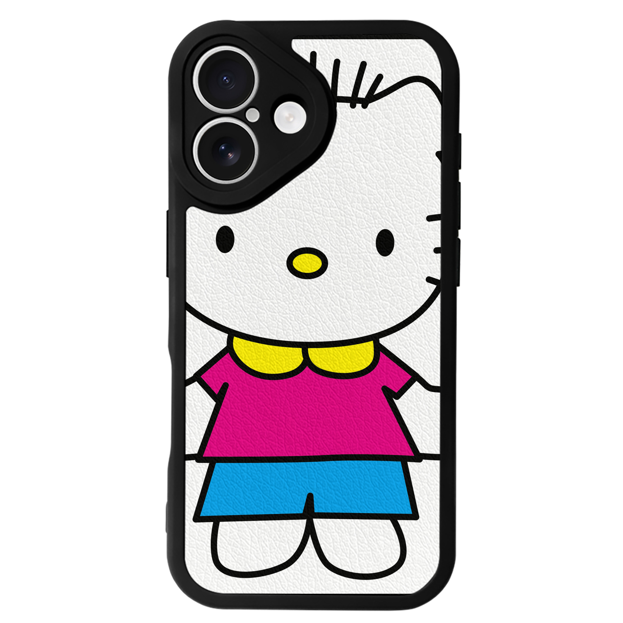 （画像用） Hello Kitty ハローキティ 【iPhone 16シリーズ対応】シリコンスマホケース（レザー調） 材質：シリコン